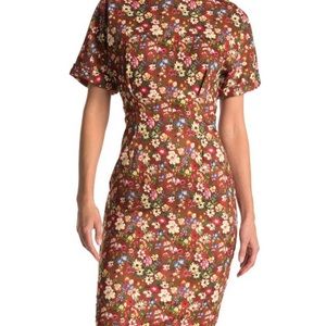 Alexia Admor Dolman Sleeve Sheath Dress - Floral Print - Size Large
